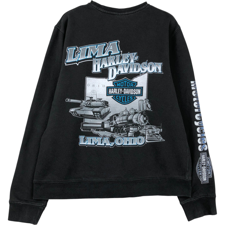 Harley-Davidson Advertising Sweatshirt, Men's Size Medium cotton black type Vintage Second Hand
