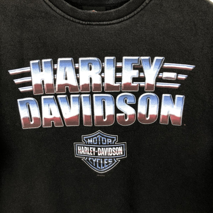 Harley-Davidson Advertising Sweatshirt, Men's Size Medium cotton black type Vintage Second Hand