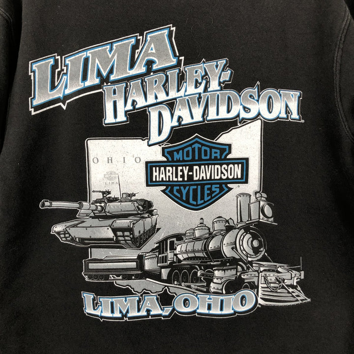 Harley-Davidson Advertising Sweatshirt, Men's Size Medium cotton black type Vintage Second Hand