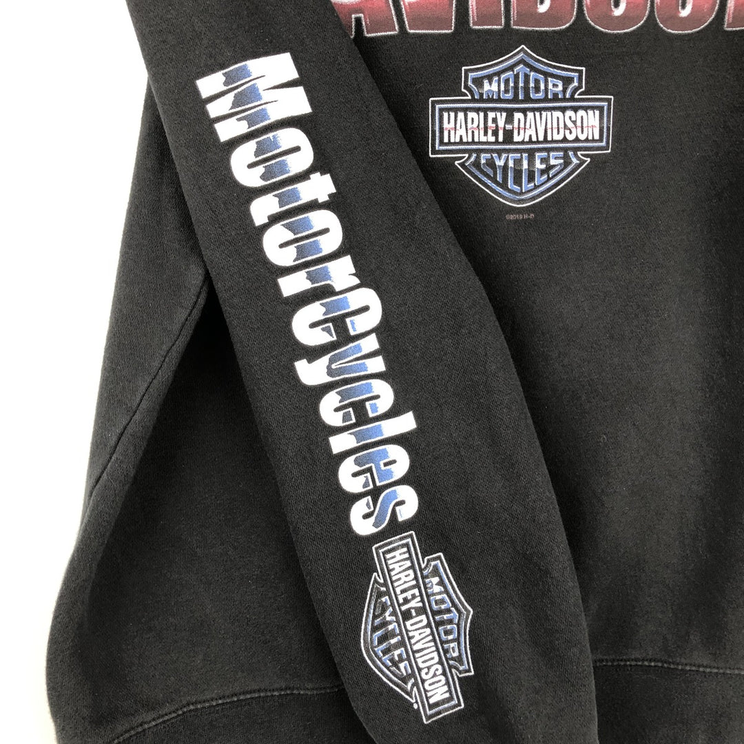 Harley-Davidson Advertising Sweatshirt, Men's Size Medium cotton black type Vintage Second Hand