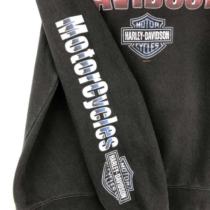 Harley-Davidson Advertising Sweatshirt, Men's Size Medium cotton black type Vintage Second Hand
