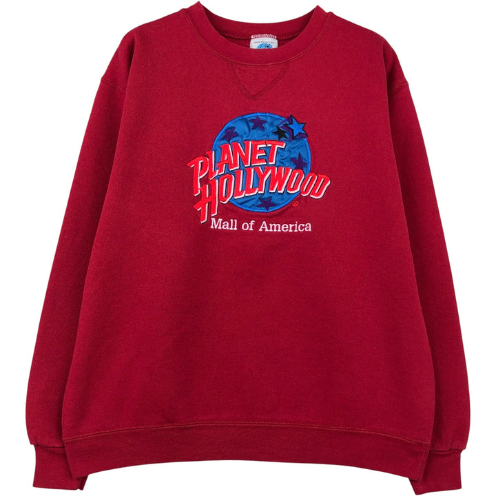 90'S Planet Hollywood Advertising Sweatshirt, Made in USA, Men's M, Vintage cotton red type Vintage Second Hand