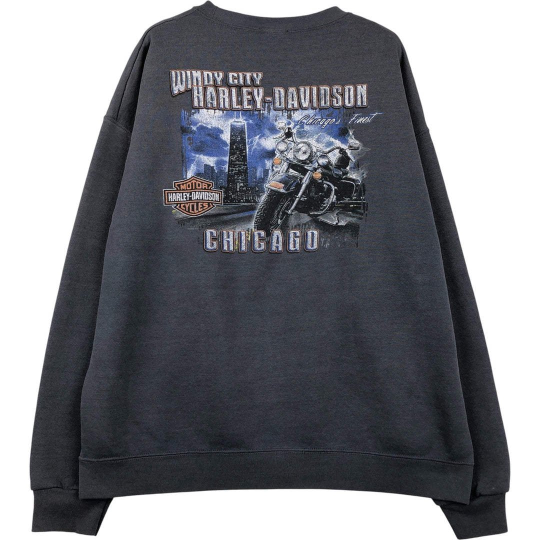 2000'S Harley-Davidson Advertising Sweatshirt, Men's XL cotton gray type Vintage Second Hand