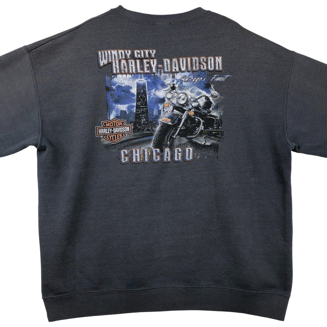 2000'S Harley-Davidson Advertising Sweatshirt, Men's XL cotton gray type Vintage Second Hand