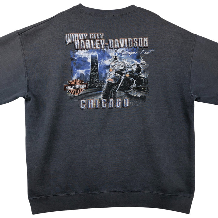 2000'S Harley-Davidson Advertising Sweatshirt, Men's XL cotton gray type Vintage Second Hand