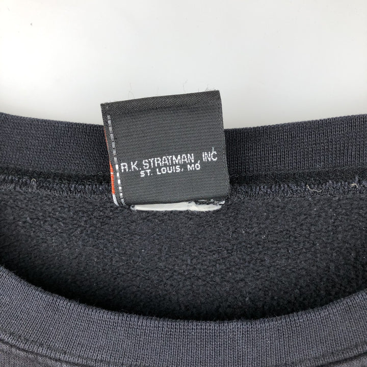 00'S Harley Davidson Eagle Pattern Advertising Sweatshirt Trainer Men's XL Size unclear black type Vintage Second Hand
