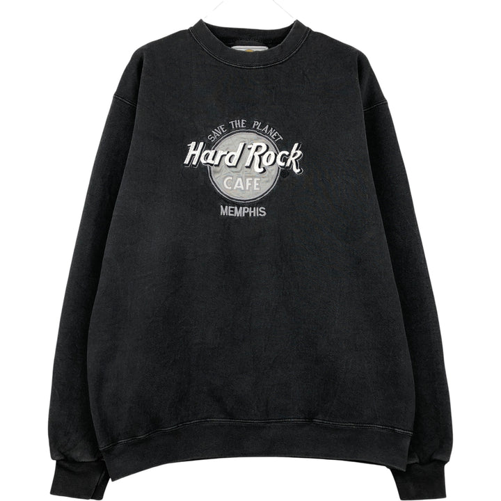 HARD ROCK CAFE Advertising Sweatshirt, Made in USA, Men's Size M cotton black type Vintage Second Hand