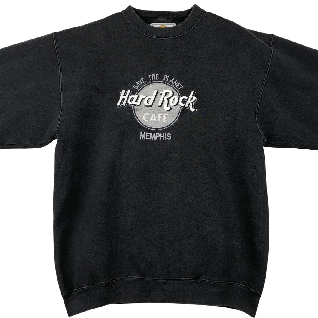 HARD ROCK CAFE Advertising Sweatshirt, Made in USA, Men's Size M cotton black type Vintage Second Hand