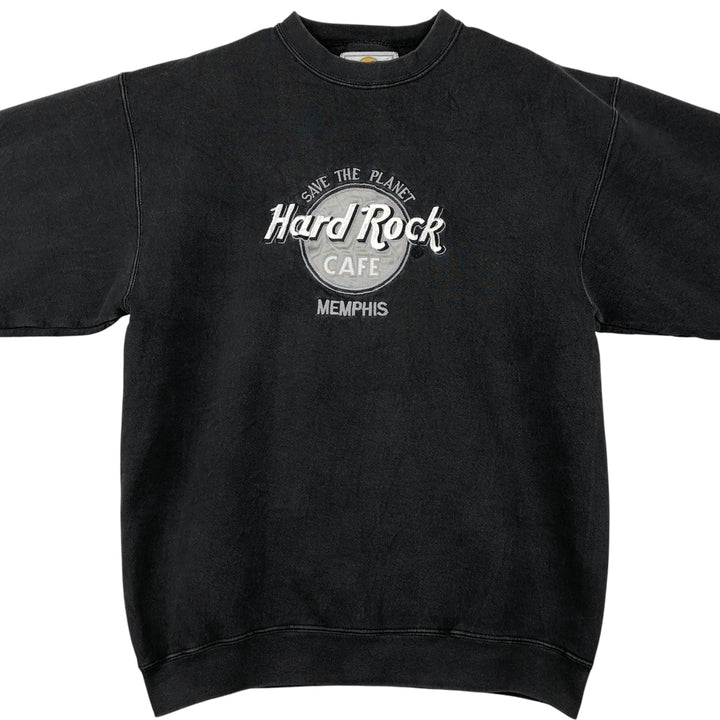 HARD ROCK CAFE Advertising Sweatshirt, Made in USA, Men's Size M cotton black type Vintage Second Hand