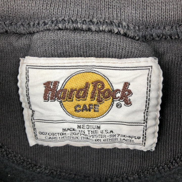 HARD ROCK CAFE Advertising Sweatshirt, Made in USA, Men's Size M cotton black type Vintage Second Hand