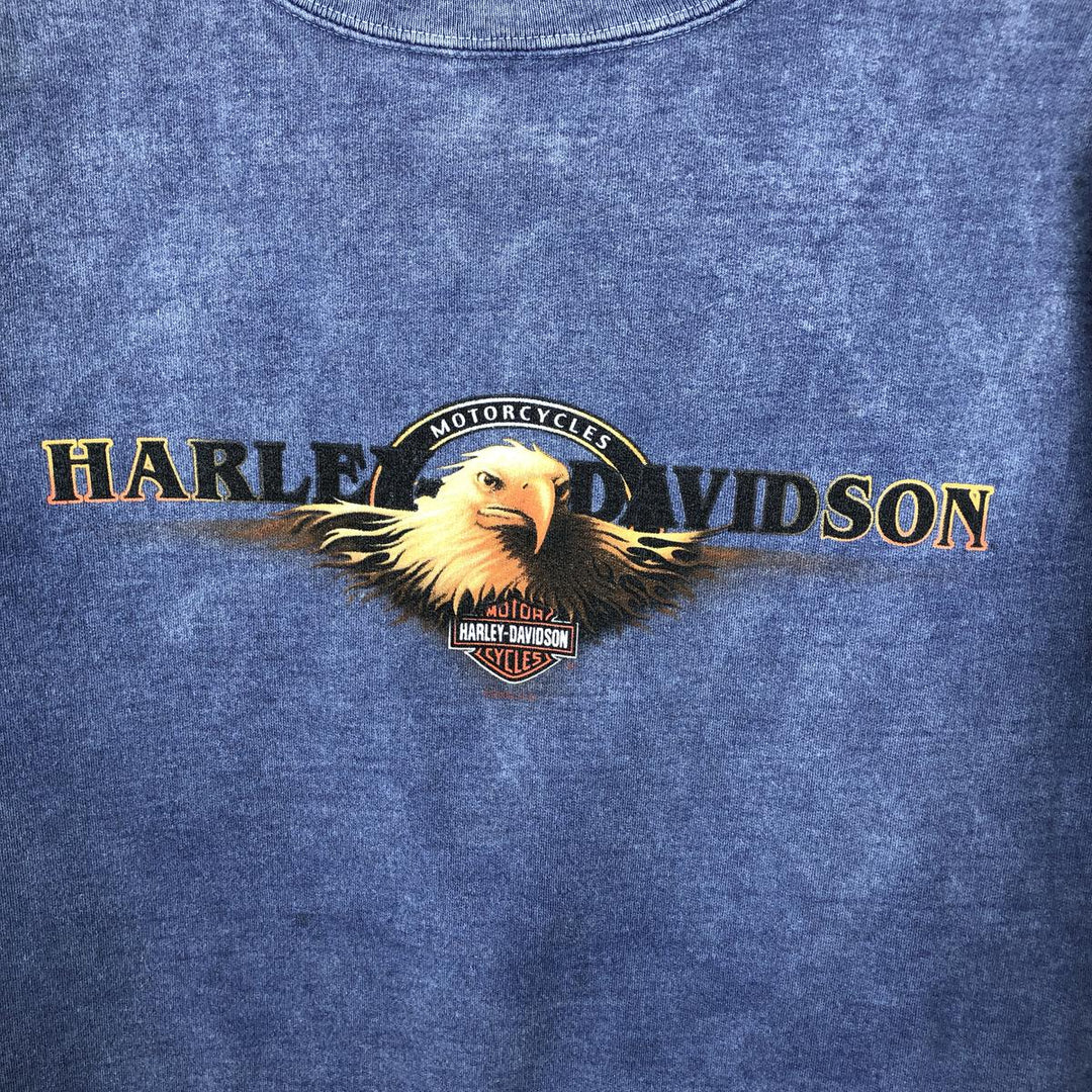 2000'S Harley-Davidson Eagle Pattern Advertising Sweatshirt, Made in USA, Men's Size Medium unclear blue type Vintage Second Hand