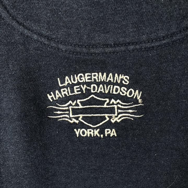 Big size Harley-Davidson Advertising sweatshirt, men's XXXL equivalent cotton navy blue type Vintage Second Hand
