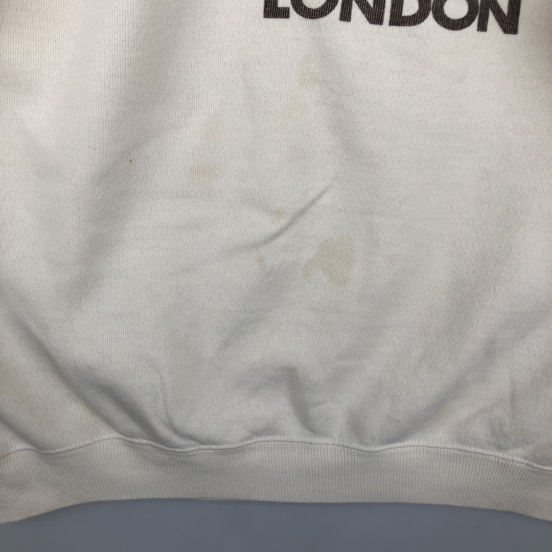 Vintage 1980'S Hanes blue tag advertising sweatshirt, made in the USA, men's size XL cotton unbleached Vintage Second Hand