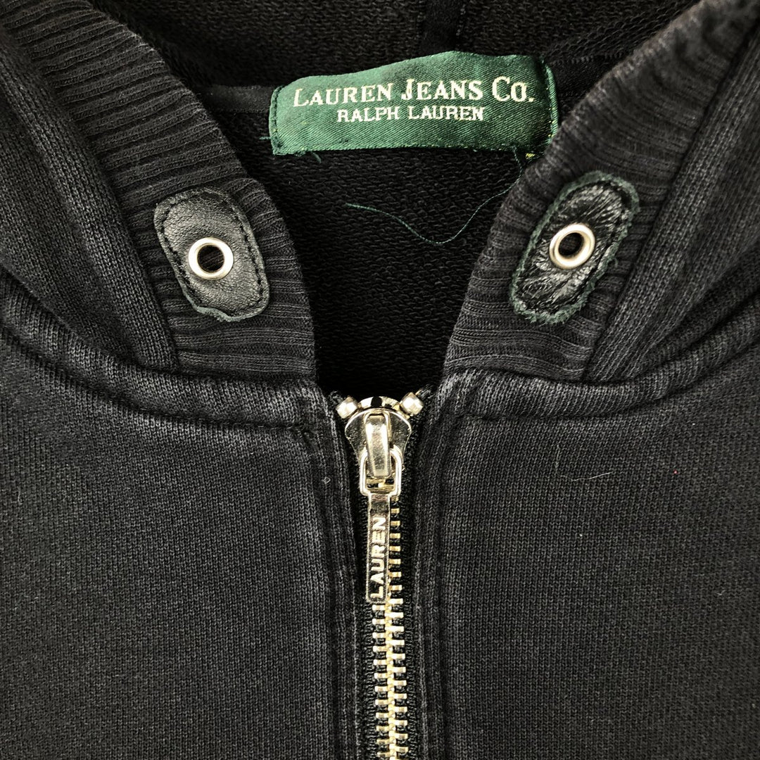 Ralph Lauren Jeans Company full-zip sweatshirt hoodie, size L unclear black type Vintage Second Hand