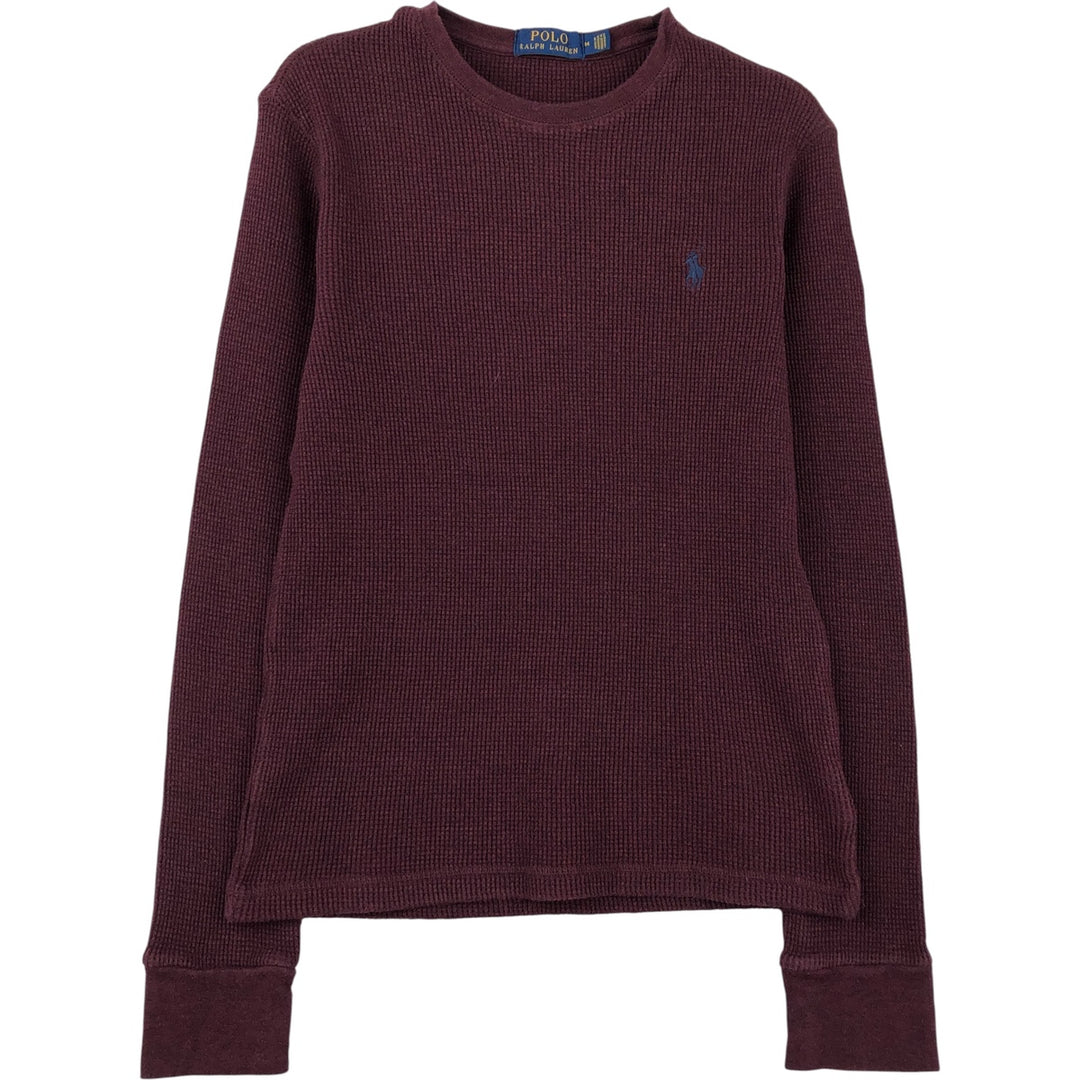 Ralph Lauren POLO RALPH LAUREN Thermal T-Shirt, Waffle, Women's, Medium cotton purple type Vintage Second Hand
