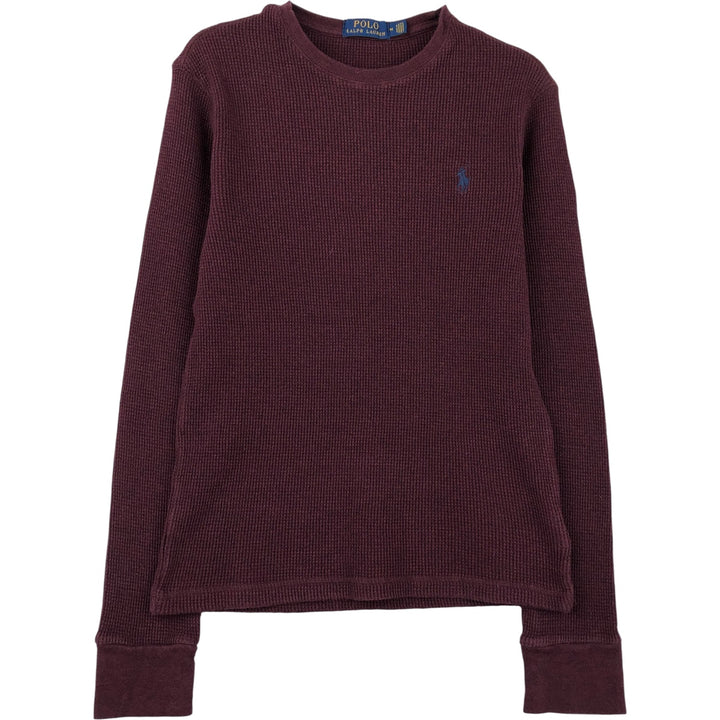 Ralph Lauren POLO RALPH LAUREN Thermal T-Shirt, Waffle, Women's, Medium cotton purple type Vintage Second Hand