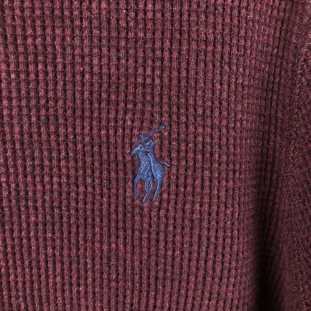 Ralph Lauren POLO RALPH LAUREN Thermal T-Shirt, Waffle, Women's, Medium cotton purple type Vintage Second Hand