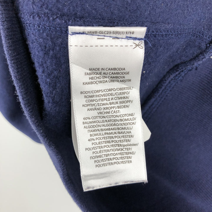 Ralph Lauren POLO RALPH LAUREN One-Point Logo Sweatshirt, Men's Size XS cotton navy blue type Vintage Second Hand
