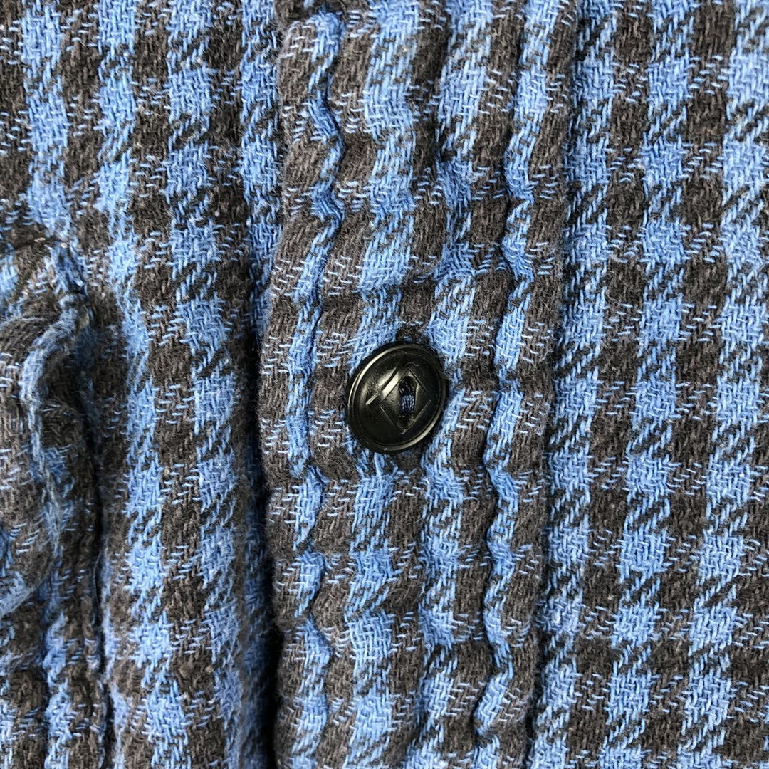 Ralph Lauren POLO RALPH LAUREN long-sleeved flannel check shirt, women's size L cotton blue type Vintage Second Hand