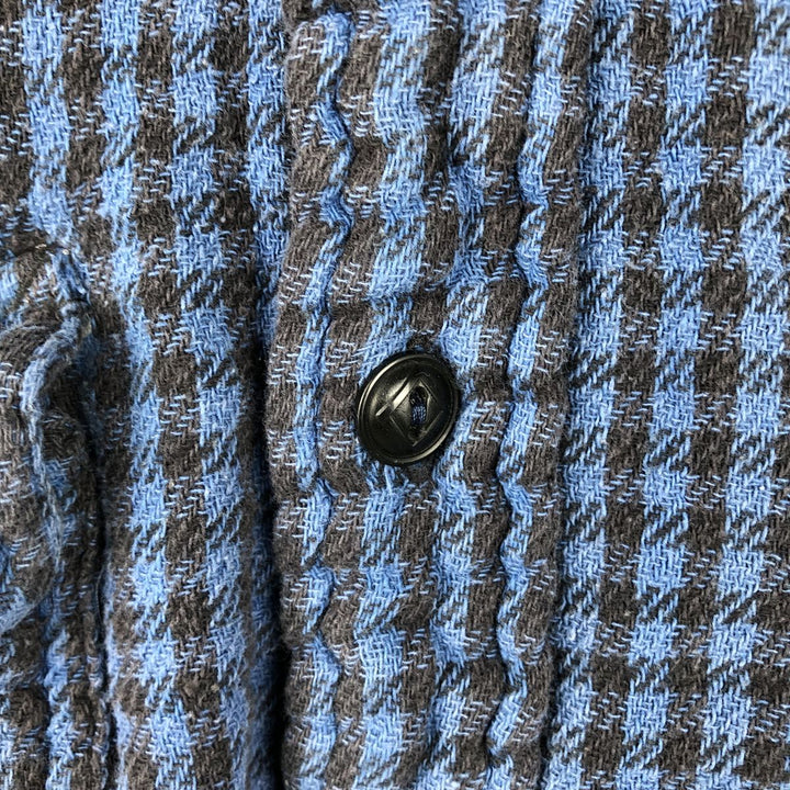 Ralph Lauren POLO RALPH LAUREN long-sleeved flannel check shirt, women's size L cotton blue type Vintage Second Hand