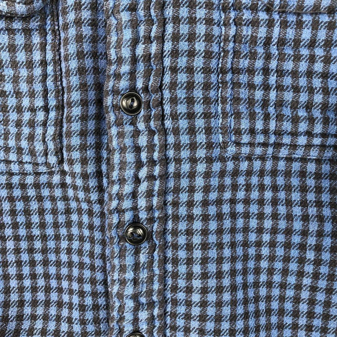 Ralph Lauren POLO RALPH LAUREN long-sleeved flannel check shirt, women's size L cotton blue type Vintage Second Hand