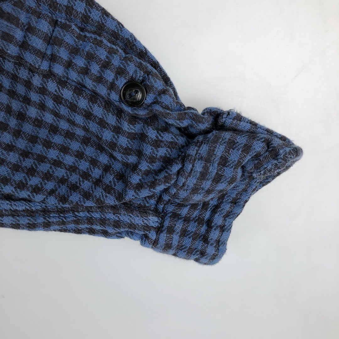 Ralph Lauren POLO RALPH LAUREN long-sleeved flannel check shirt, women's size L cotton blue type Vintage Second Hand