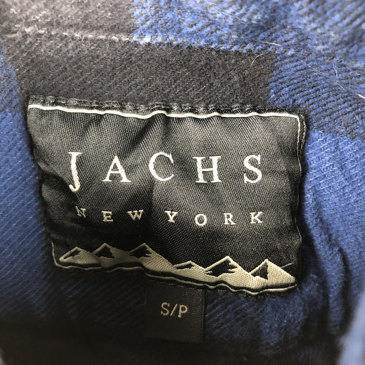 JACHS Buffalo Check Long Sleeve Flannel Check Shirt, Men's Size Small cotton blue type Vintage Second Hand
