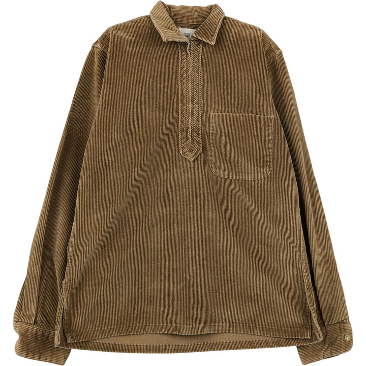 Vintage 1960'S Penney's TOWNCRAFT half-zip long-sleeve corduroy shirt, men's size small unclear Beige type Vintage Second Hand