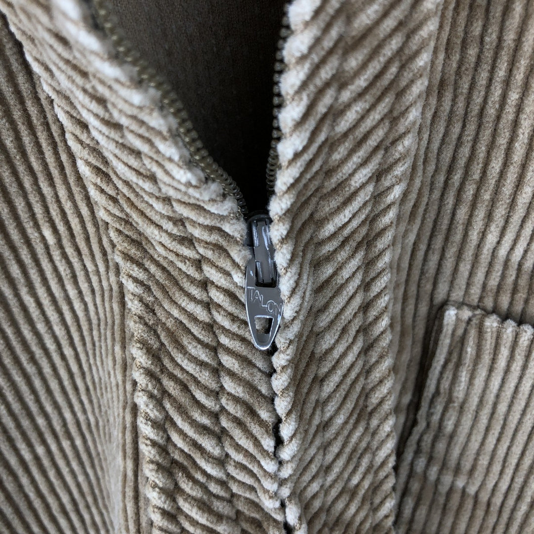 Vintage 1960'S Penney's TOWNCRAFT half-zip long-sleeve corduroy shirt, men's size small unclear Beige type Vintage Second Hand