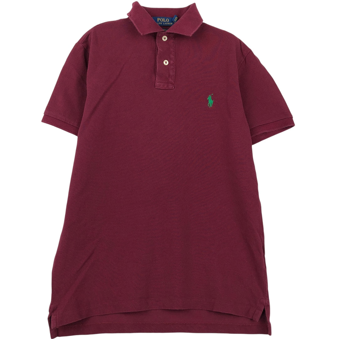 Ralph Lauren POLO RALPH LAUREN CUSTOM SLIM FIT short-sleeved polo shirt, women's size S cotton Purple type red-purple Vintage Second Hand