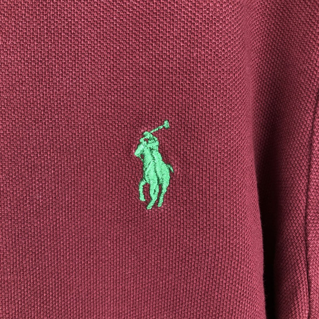 Ralph Lauren POLO RALPH LAUREN CUSTOM SLIM FIT short-sleeved polo shirt, women's size S cotton Purple type red-purple Vintage Second Hand