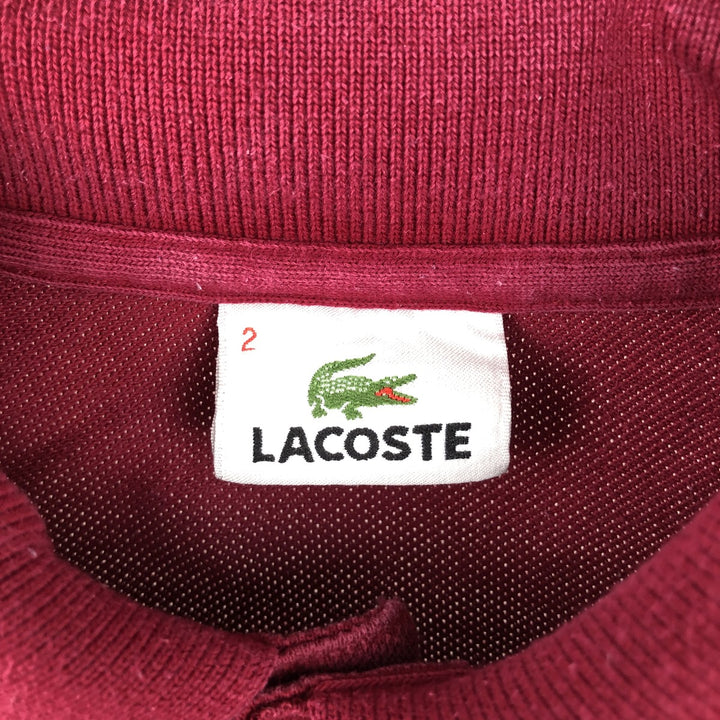 Lacoste LACOSTE Short Sleeve Polo Shirt 2 Men's XS cotton wine-red Vintage Second Hand