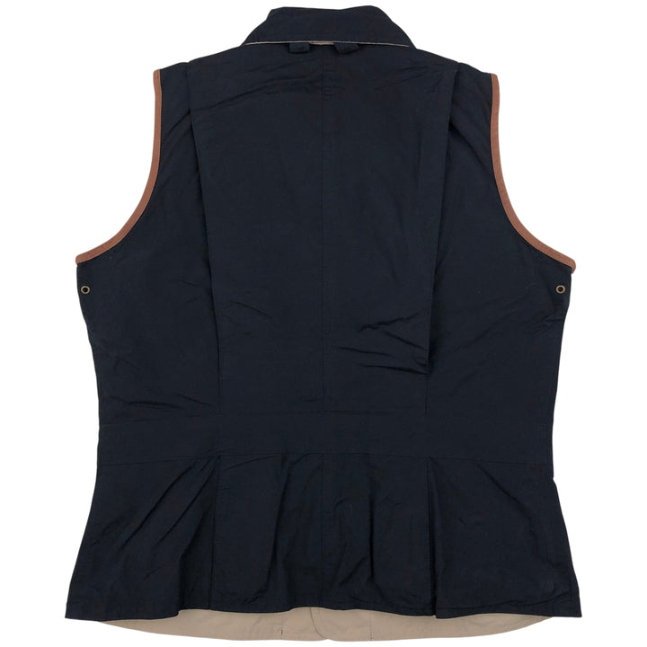 Ralph Lauren Reversible Collared Cotton Vest, Women's Size L (approx.) cotton Beige type Vintage Second Hand