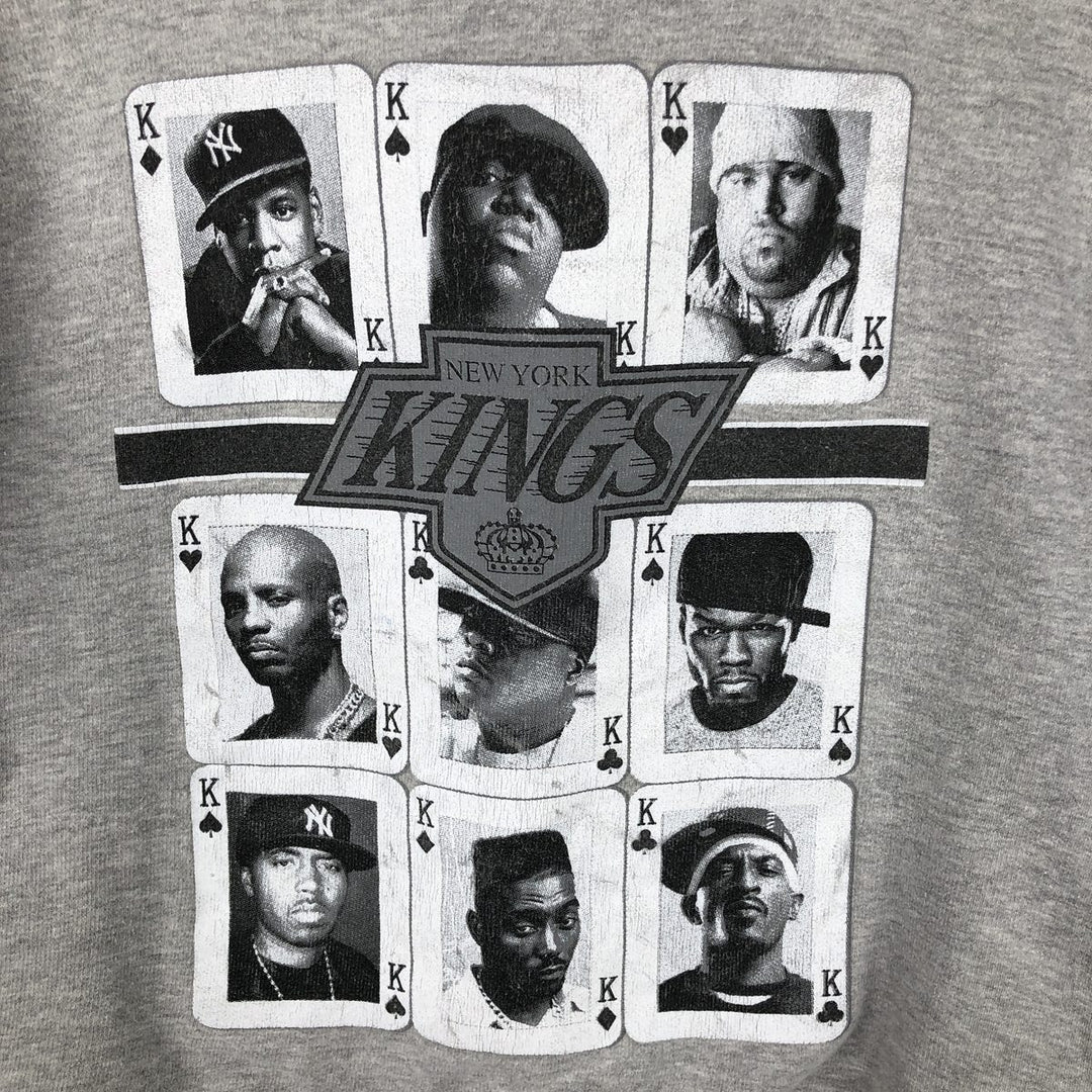 NY KINGS New York Kings Wrap Sweatshirt Pullover Hoodie, Women's Size M unclear gray type Vintage Second Hand