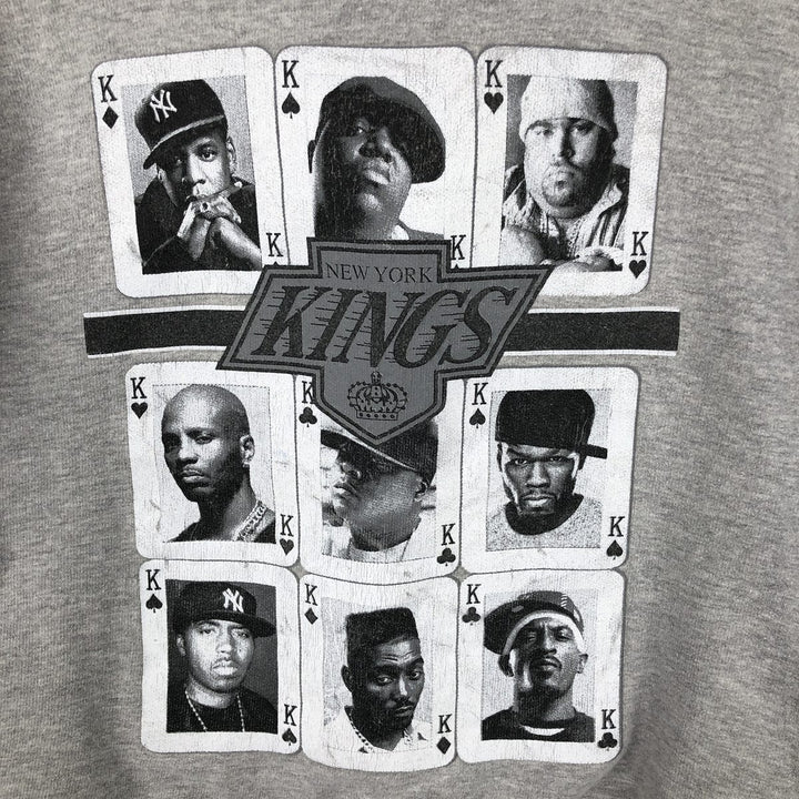 NY KINGS New York Kings Wrap Sweatshirt Pullover Hoodie, Women's Size M unclear gray type Vintage Second Hand