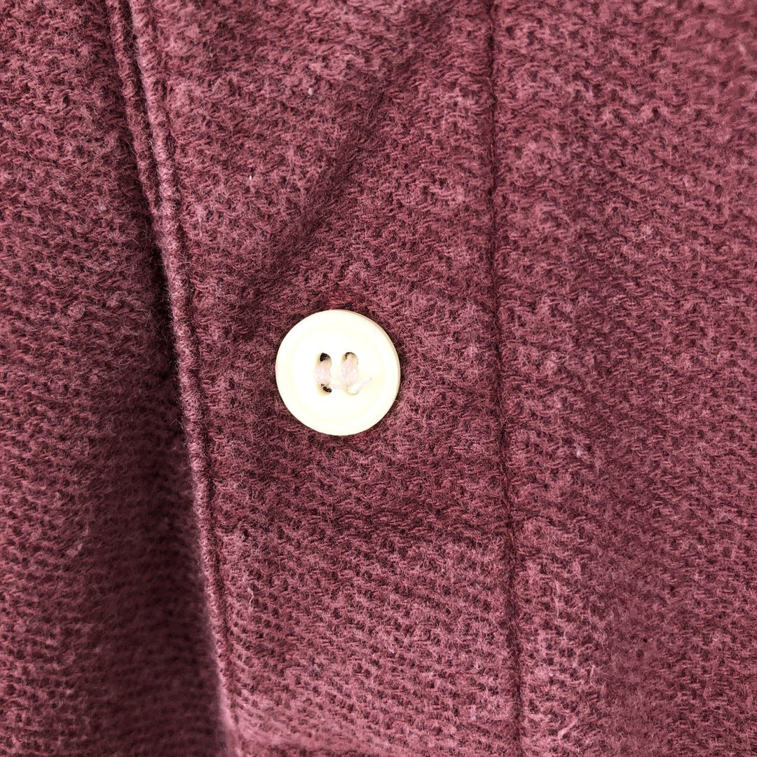 Vintage 1980'S Ralph Lauren Chaps long-sleeved polo shirt, men's size XL cotton wine-red Vintage Second Hand