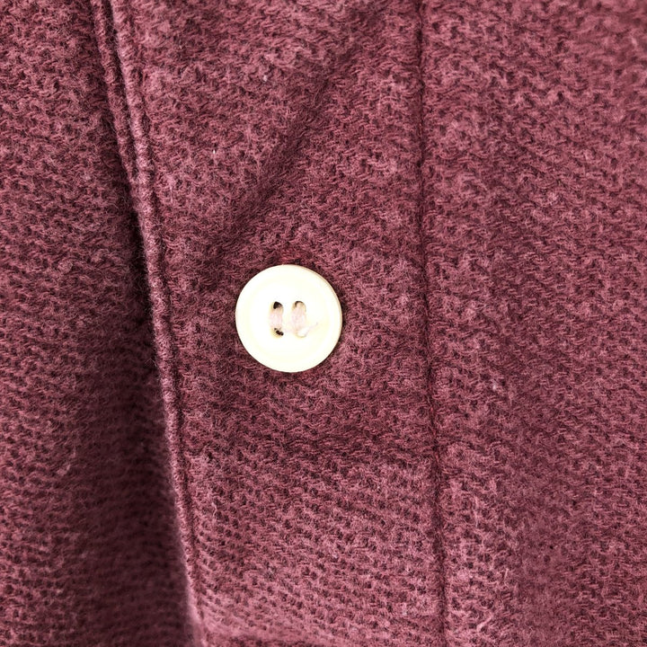 Vintage 1980'S Ralph Lauren Chaps long-sleeved polo shirt, men's size XL cotton wine-red Vintage Second Hand