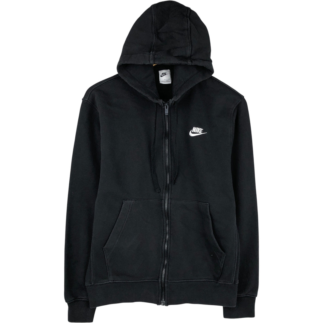 Nike Sweat Full Zip Hoodie, Men's Size S cotton black type Vintage Second Hand