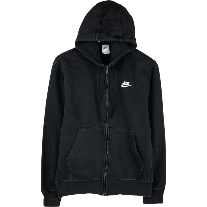 Nike Sweat Full Zip Hoodie, Men's Size S cotton black type Vintage Second Hand