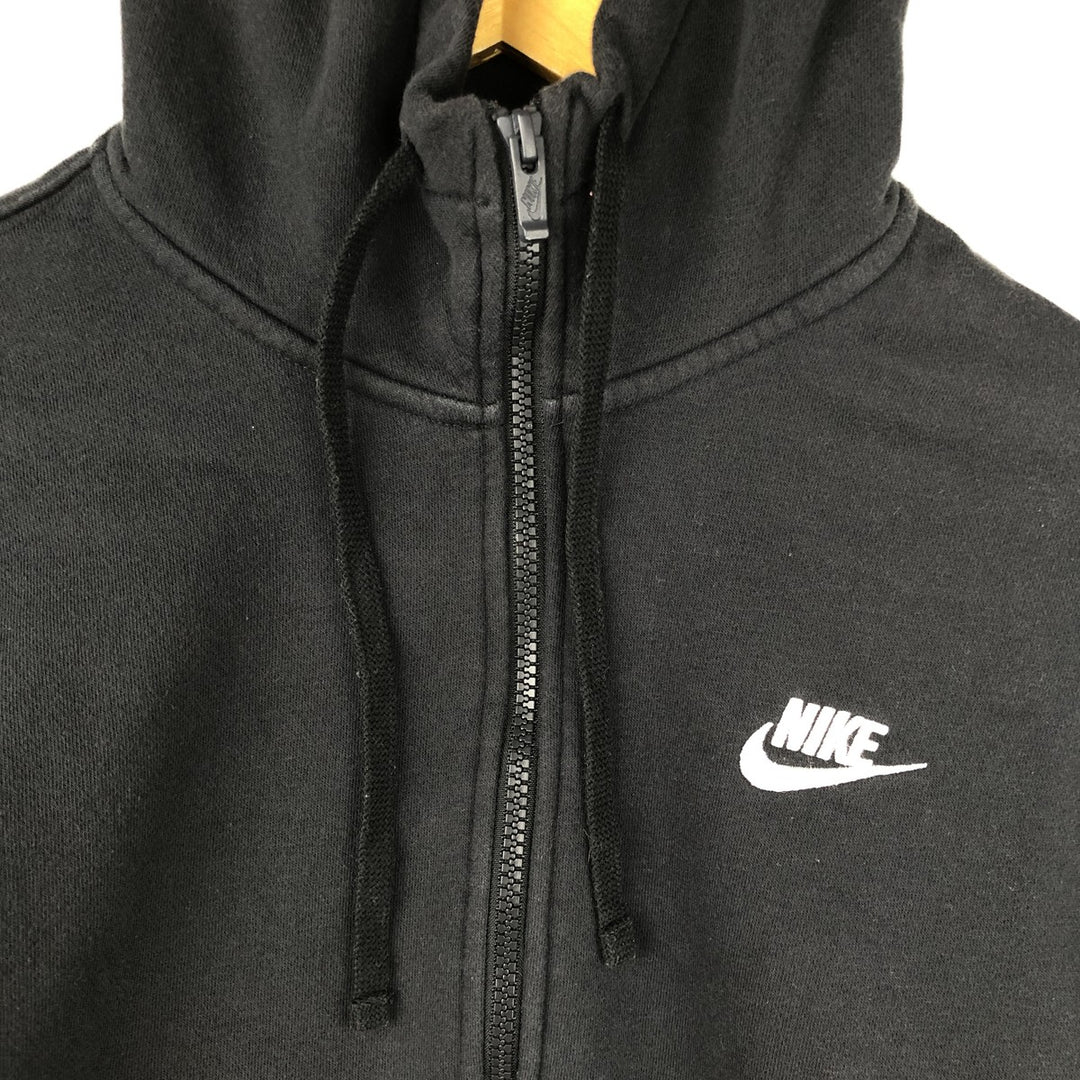 Nike Sweat Full Zip Hoodie, Men's Size S cotton black type Vintage Second Hand