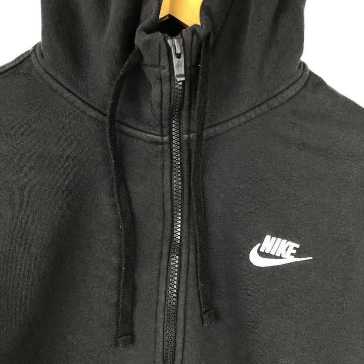 Nike Sweat Full Zip Hoodie, Men's Size S cotton black type Vintage Second Hand