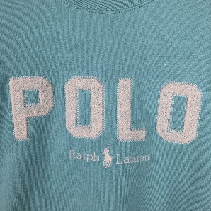 Ralph Lauren POLO RALPH LAUREN logo sweatshirt, women's size XL cotton Mint green Vintage Second Hand