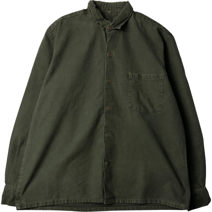 Vintage military utility shirt, women's size L unclear Khaki type Vintage Second Hand