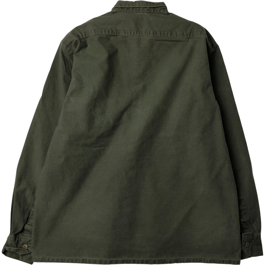 Vintage military utility shirt, women's size L unclear Khaki type Vintage Second Hand