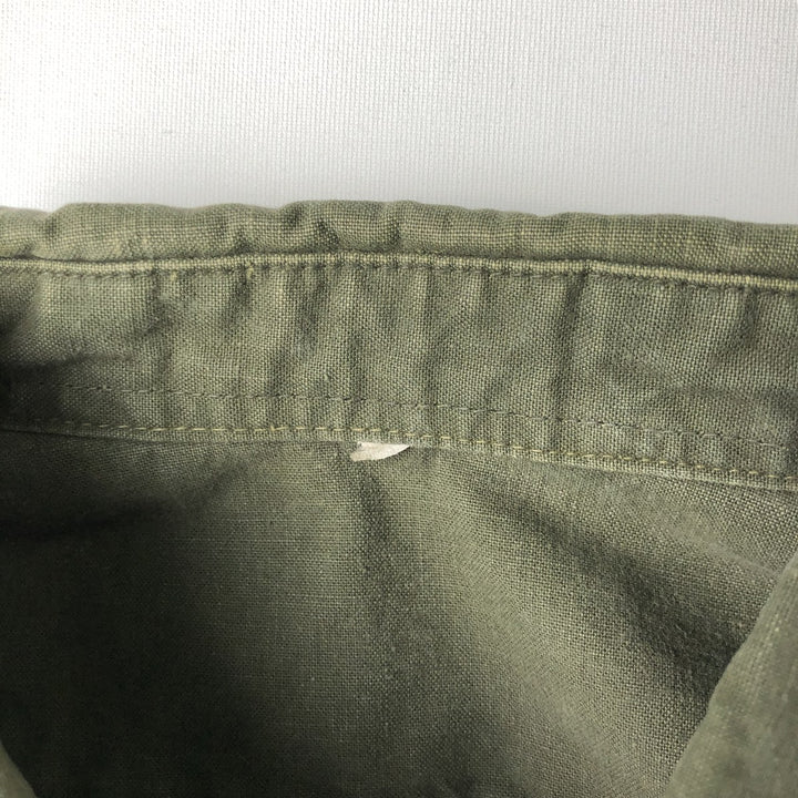 Vintage military utility shirt, women's size L unclear Khaki type Vintage Second Hand