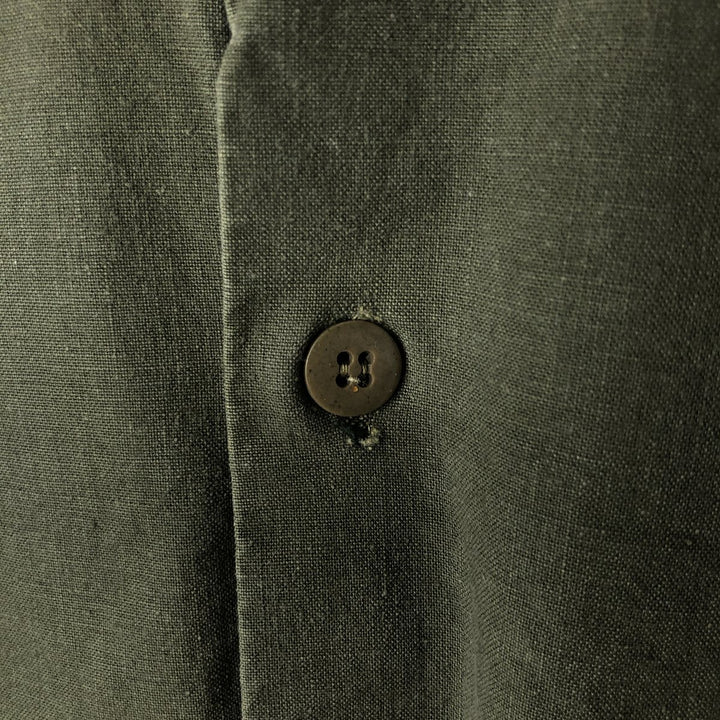 Vintage military utility shirt, women's size L unclear Khaki type Vintage Second Hand