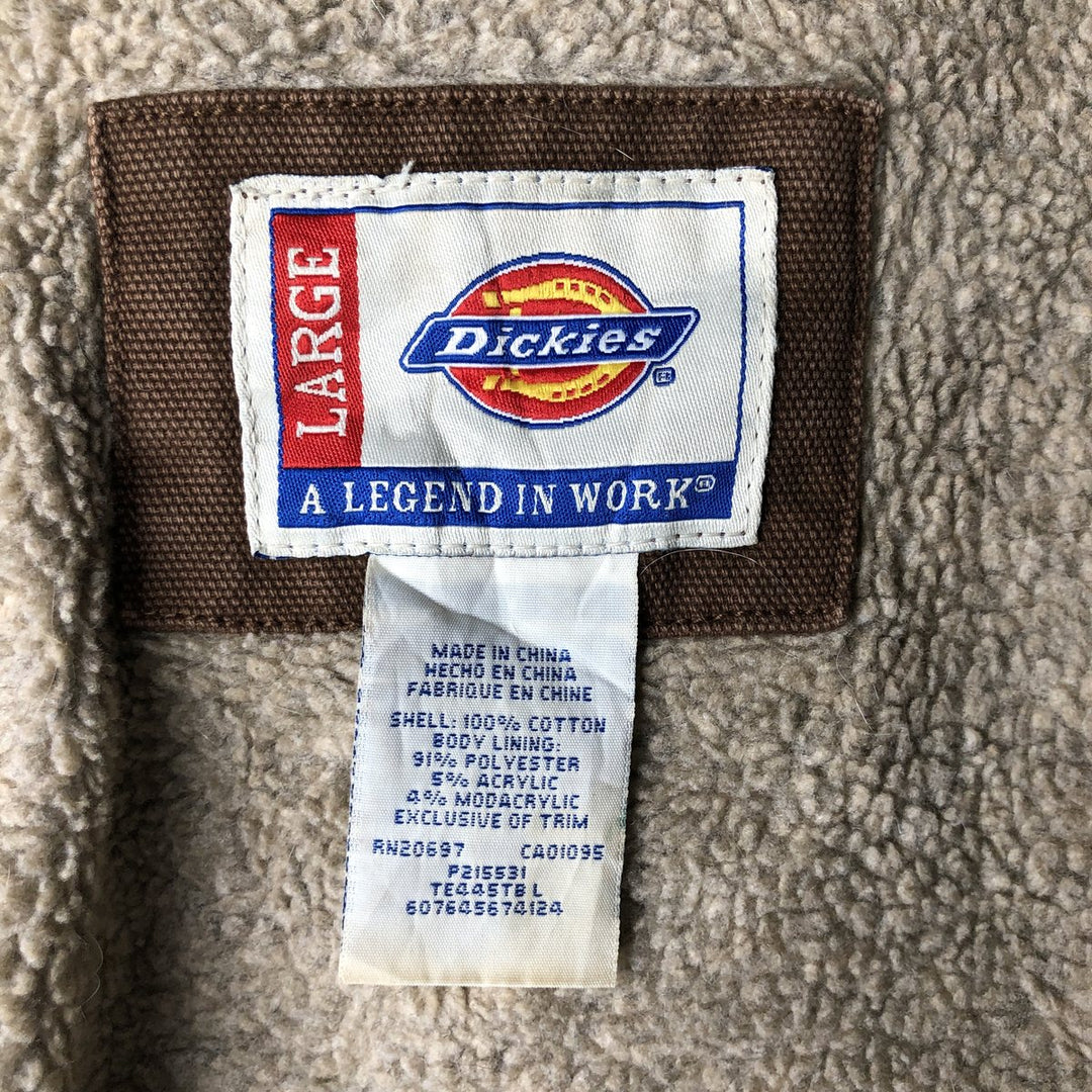 Dickies Duck Vest, Men's Size L cotton brown type Vintage Second Hand