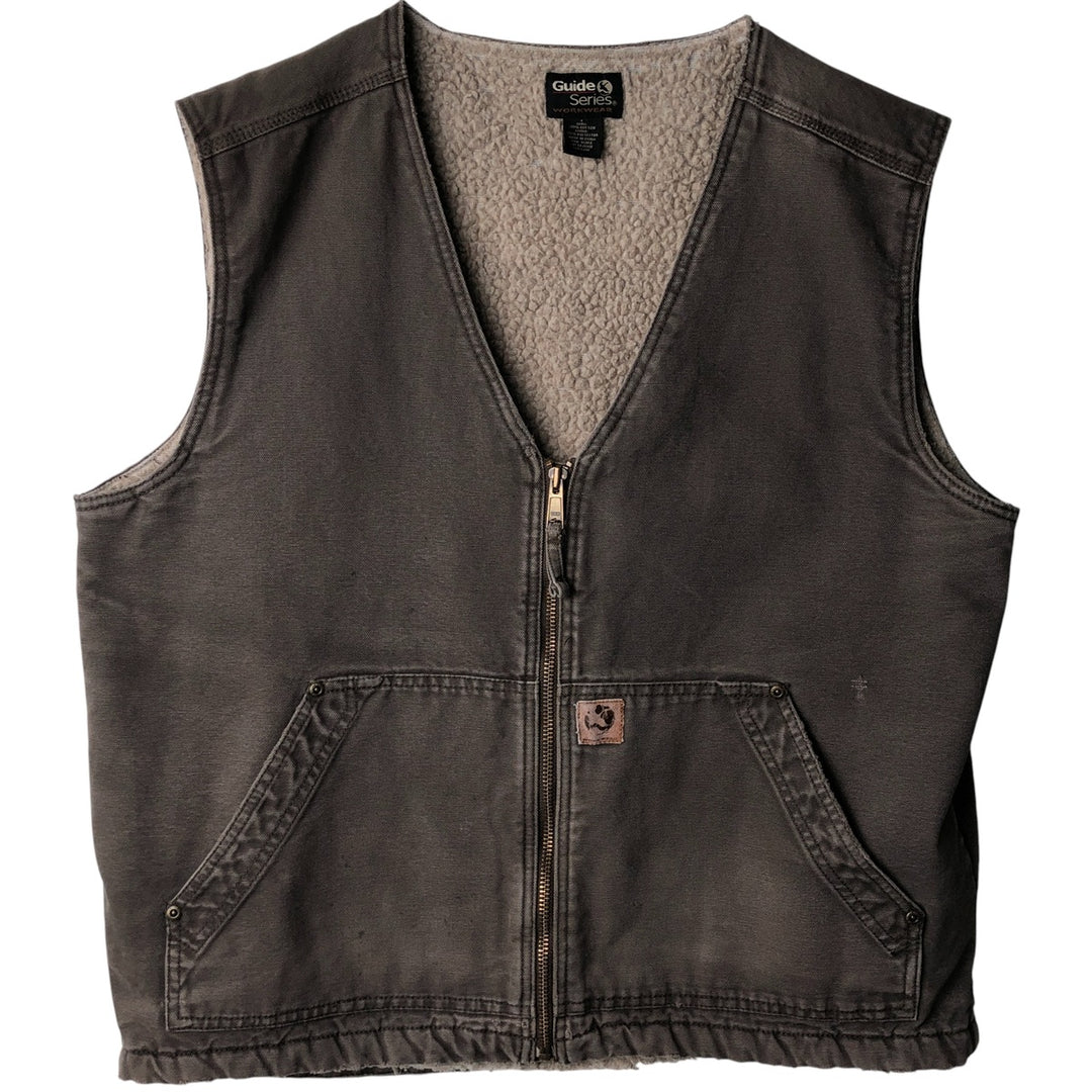 GUIDE SERIES Duck Vest Men's Size L cotton brown type Vintage Second Hand