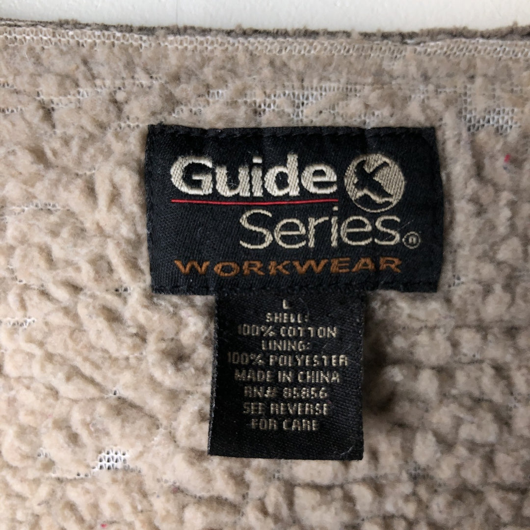 GUIDE SERIES Duck Vest Men's Size L cotton brown type Vintage Second Hand