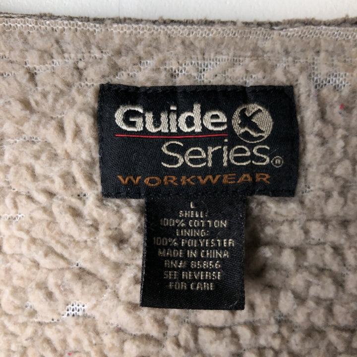 GUIDE SERIES Duck Vest Men's Size L cotton brown type Vintage Second Hand